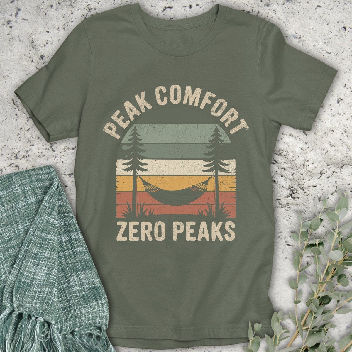 Stepping Green T-Shirt Zero Peaks Rainbow T-Shirt