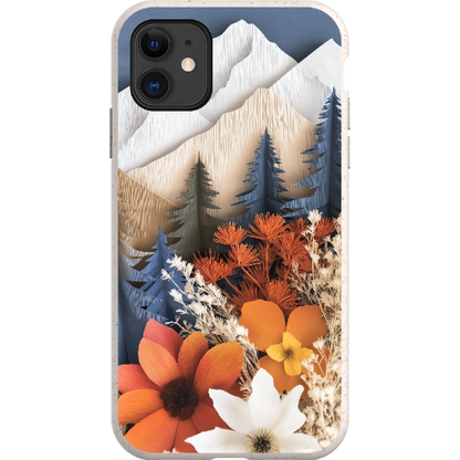 Paper Floral Mountain Bio Case