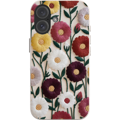 Daisy Embroidered Look Bio Case