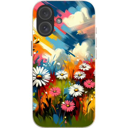Colorful Abstract Daisies Bio Case