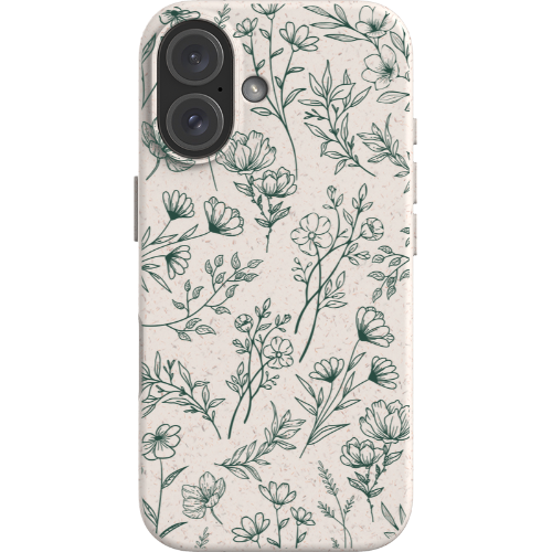 Green Floral Bio Case