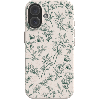 Green Floral Bio Case