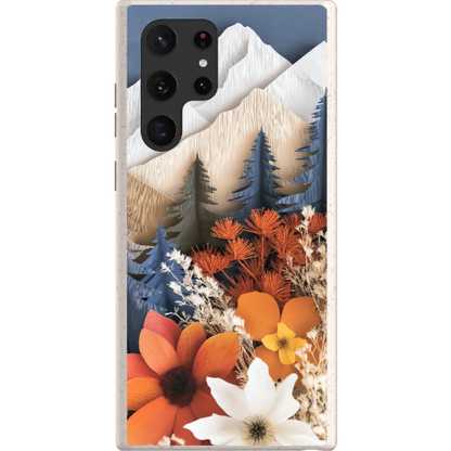 Paper Floral Mountain Bio Case