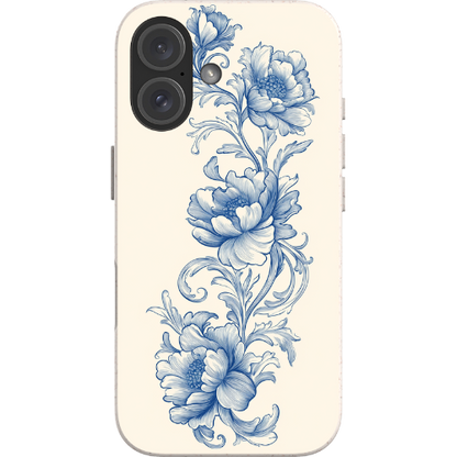 Blue Toile 3 Bio Case