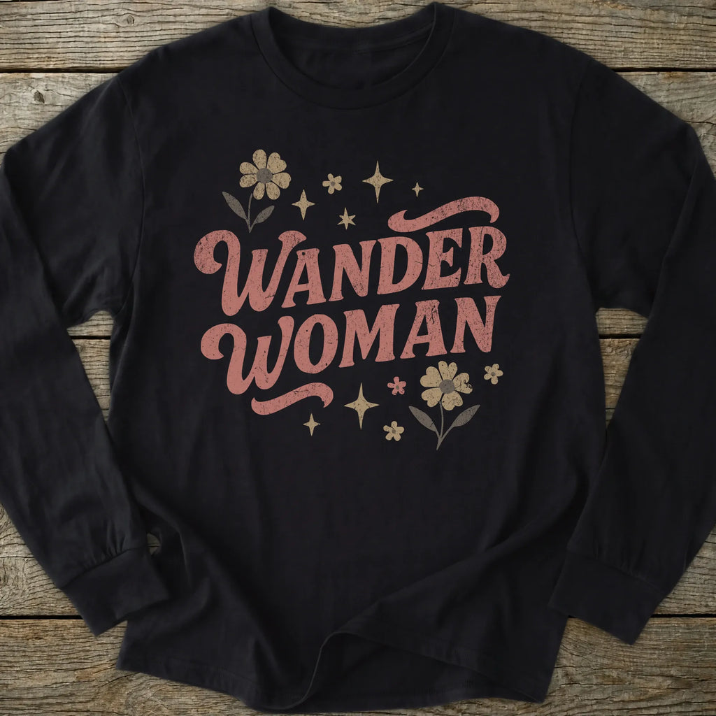 Printify Long-sleeve Wander Woman Retro Long Sleeve T-Shirt